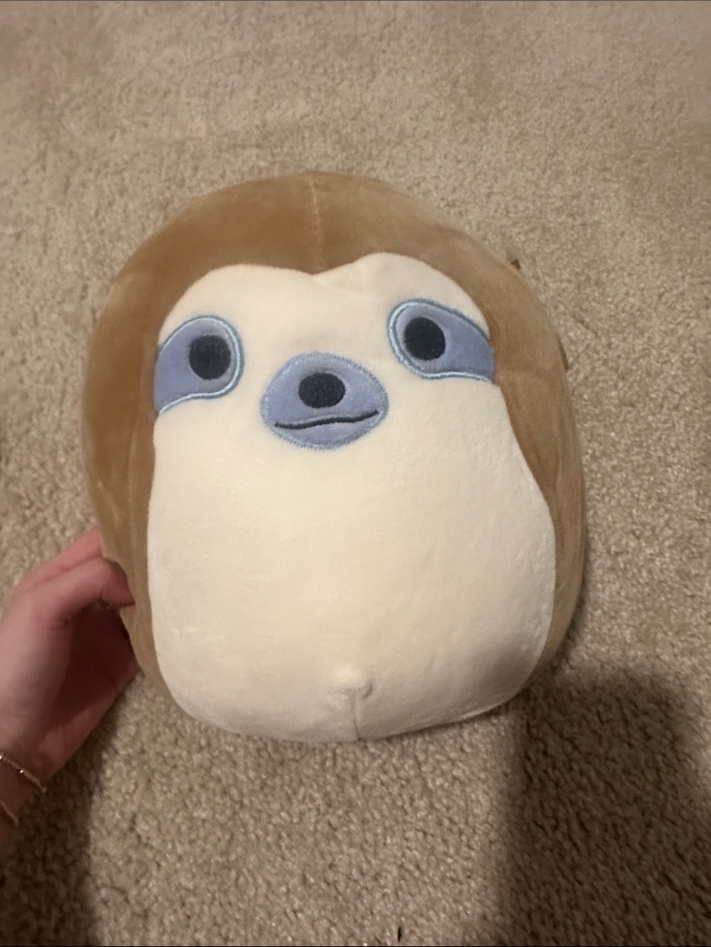 Kellytoy Squishmallow Sloth Plush - Brown, Cream, Light Blue